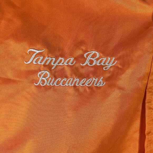 NFL Ultra Game Men’s Tampa Bay Buccaneers Creamsicle Vintage Logo Snap Jacket M - Picture 3 of 11